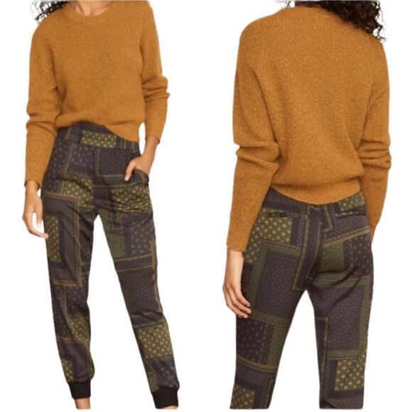 Veronica Beard Melinda Crew Neck Sweater in Gold - Picture 1 of 10